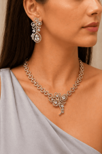 Royal Bloom Zirconia Necklace Set