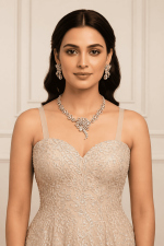 Royal Bloom Zirconia Necklace Set - Image 4