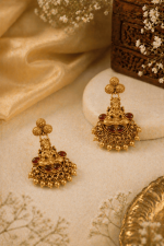 Classic Lakshmi Heritage Temple Necklace Set with Earrings - Image 3