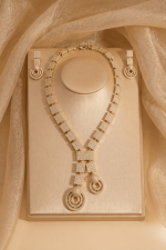Nyveera Radiance Square Zircon Drop Necklace Set - Image 3
