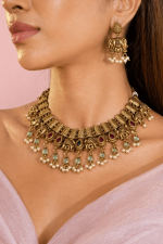 Nyveera Royal Elephant Pearl Necklace Set