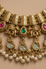 Nyveera Royal Elephant Pearl Necklace Set - Image 4