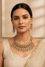 Nyveera Royal Elephant Pearl Necklace Set - Image 6