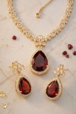Nyveera Imperial Ruby Teardrop Necklace Set - Image 6