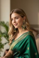 Royal Peacock Design Kundan Jhumka Earrings for Women | Traditional Bridal Statement Dangle Earrings with Pearl Drops - Image 5