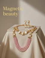 Blush Rose Quartz and Mother of Pearl Multi-Strand Statement Necklace Set