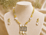 Royal Nritya Tales Necklace Set with Baroque Pearls & Artisan Beads - Image 4