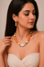 Nyveera – Amber Glow Raaga Necklace Set - Image 5