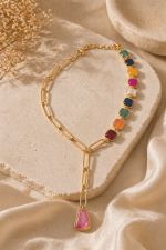 Nyveera Prism Link Statement Necklace Set - Image 3