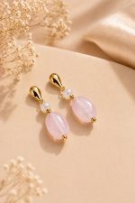 Rosy Radiance Necklace and Earring Ensemble - Image 4