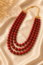 Élan Red Velvet Luxe Necklace - Image 4