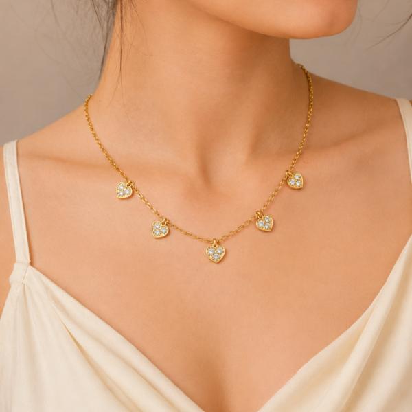 Nyveera Heart Whisper Charm Necklace