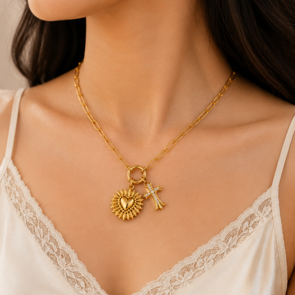 Nyveera Aurelia Devotion Charm Necklace
