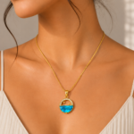 Nyveera Luna Azure Celestial Pendant Necklace