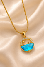 Nyveera Luna Azure Celestial Pendant Necklace - Image 2