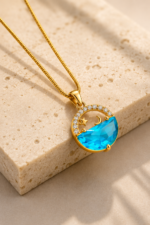 Nyveera Luna Azure Celestial Pendant Necklace - Image 3