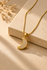 Nyveera Luna Étoile Crescent Pendant Necklace - Image 4