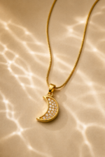 Nyveera Luna Étoile Crescent Pendant Necklace - Image 3
