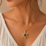 Nyveera Celestia Opal Sun Pendant Necklace