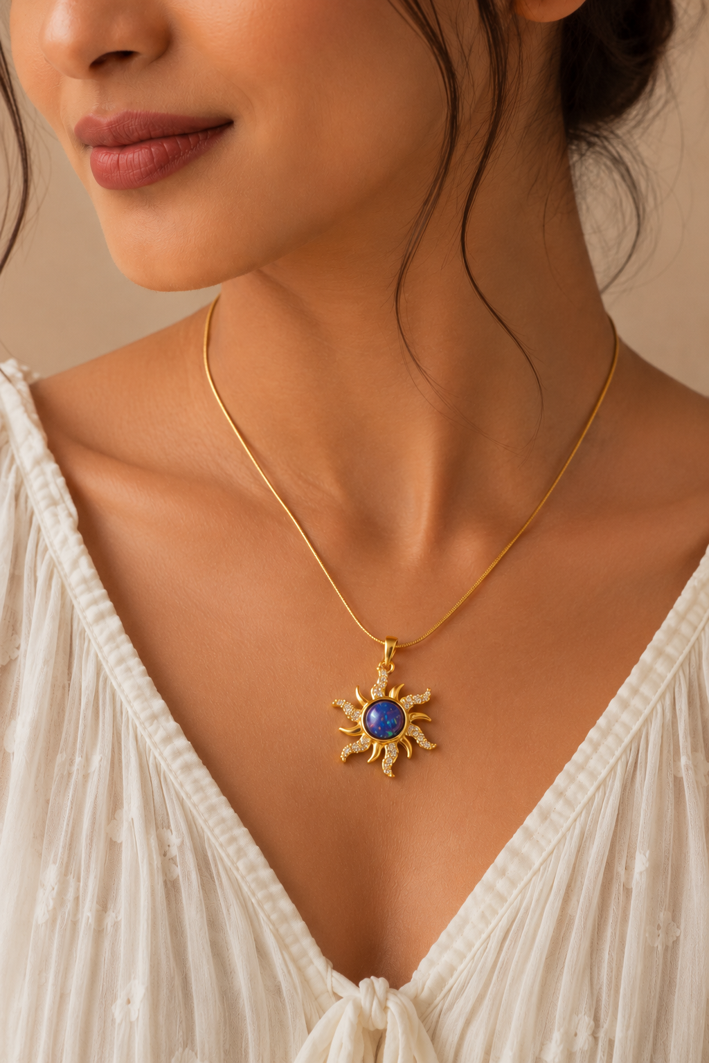ChatGPT Image Aug 14, 2026, 11_54_40 PM Nyveera Celestia Opal Sun Pendant Necklace - Image 1