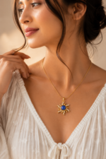 Nyveera Celestia Opal Sun Pendant Necklace - Image 5