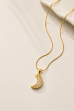 Nyveera Luna Étoile Crescent Pendant Necklace - Image 2