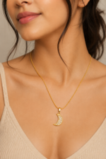 Nyveera Luna Étoile Crescent Pendant Necklace
