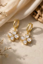Nyveera Fleur Lumière Crystal Hoop Earrings - Image 5