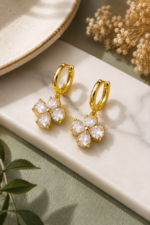 Nyveera Fleur Lumière Crystal Hoop Earrings - Image 6