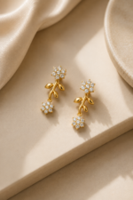 Golden Vine Floral Drop Necklace - Image 5