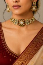 Royal Kundan Multicolor Emerald & Ruby Choker Necklace