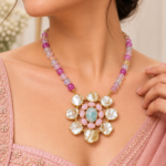 Blush Aura Floral Statement Necklace