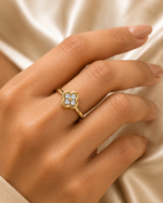 Nyveera Elan four petal clover CZ Ring - Image 2