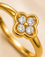 Nyveera Elan four petal clover CZ Ring - Image 4