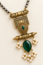 Nyveera Rajsi German Silver Heritage Statement Necklace Set - Image 17