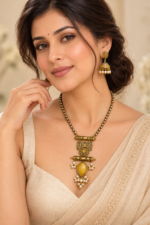 Nyveera Rajsi German Silver Heritage Statement Necklace Set - Image 2