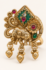 Nyveera Rajsi Elephant Heritage Adjustable Statement Ring - Image 2