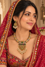 Nyveera Rajsi Multicolor Hasli German Silver Necklace Set - Image 15