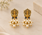 Nyveera Rajsi Peacock Motif German Silver Necklace Set with Pearl Drops - Image 14