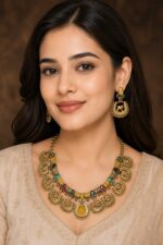 Nyveera Rajsi Kundan-Inspired Elephant Motif Heritage Necklace Set - Image 8