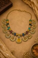 Nyveera Rajsi Kundan-Inspired Elephant Motif Heritage Necklace Set - Image 7