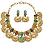 Nyveera Rajsi Kundan-Inspired Elephant Motif Heritage Necklace Set - Image 4