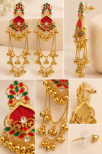 Nyveera Rajsi Kashmiri Chandelier Statement Earrings - Image 16