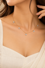 Nyveera Elan Gold-Tone CZ Drop Charm Demi-Fine Necklace