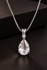 Nyveera Elan Silver-Tone Teardrop Crystal Pendant Necklace - Image 22