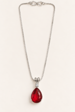 Nyveera Elan Silver-Tone Teardrop Crystal Pendant Necklace - Image 18