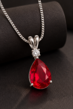 Nyveera Elan Silver-Tone Teardrop Crystal Pendant Necklace - Image 15