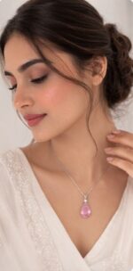 Nyveera Elan Silver-Tone Teardrop Crystal Pendant Necklace - Image 11