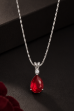 Nyveera Elan Silver-Tone Teardrop Crystal Pendant Necklace - Image 20