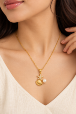 Nyveera Elan Starfish Seashell Pearl Anti-Tarnish Pendant Necklace